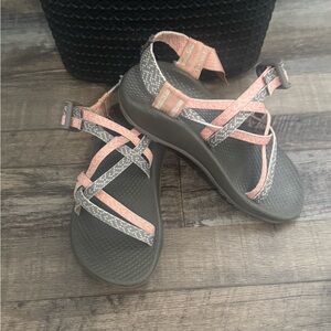 Chaco Kids Sandals in Pink and Gray